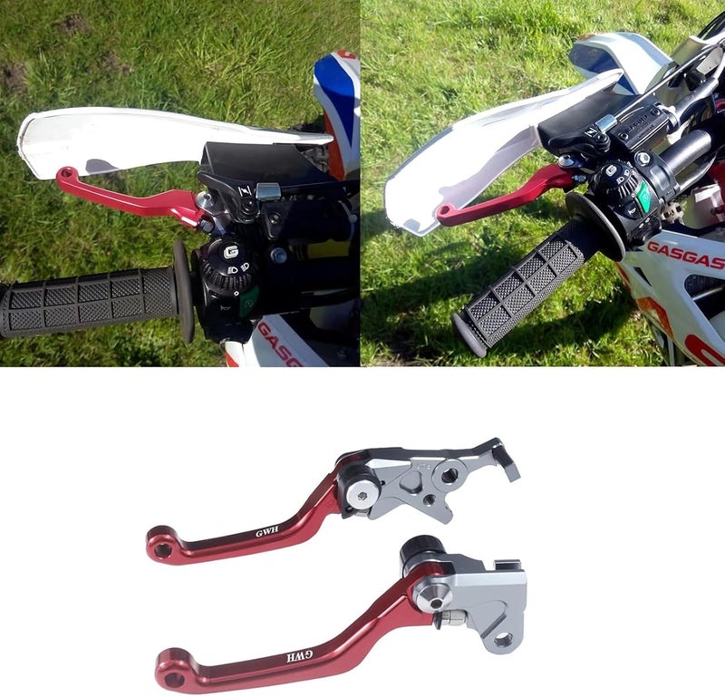 GWH Motorcycle Billet Foldable Brake Clutch Lever Handle CNC Aluminum Pivot for TRX400EX TRX 400 EX 1999-2008 Dirt Pit Bike (Red) - Image 5